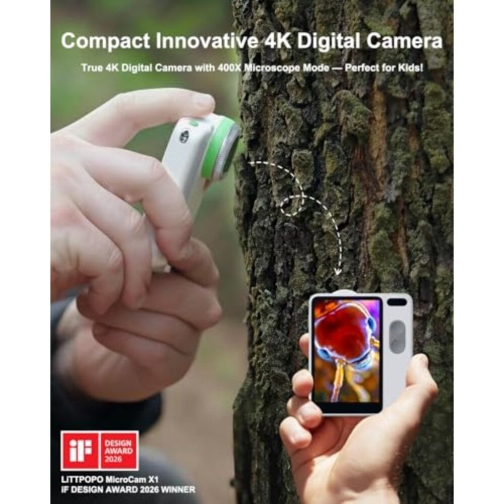 MicroCam X1 4K Digital Camera with 400X Microscope, True 4K Footage, Autofocus, - Picture 3 of 7